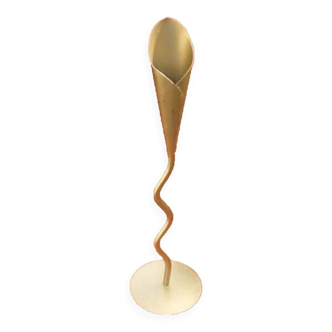 Cornet sculpture (large model) Twisted foot Gold-colored metal