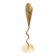 Cornet sculpture (large model) Twisted foot Gold-colored metal