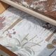 Commode vintage rénovée avec marbre rouge et blanc – 4 tiroirs