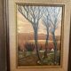 Autumn landscape painting in oil on canvas, signed.