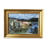 Framed oil painting