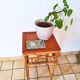 Bamboo and rattan side table from the 1970s.