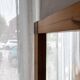 Large Danish pine wall mirror 1970s