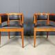 Set of 2 Cherry wood armchairs by Leon Krier Model Sella Media by Giorgetti