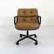 Office chair on camel leather wheels by Charles Pollock for Knoll, 1970