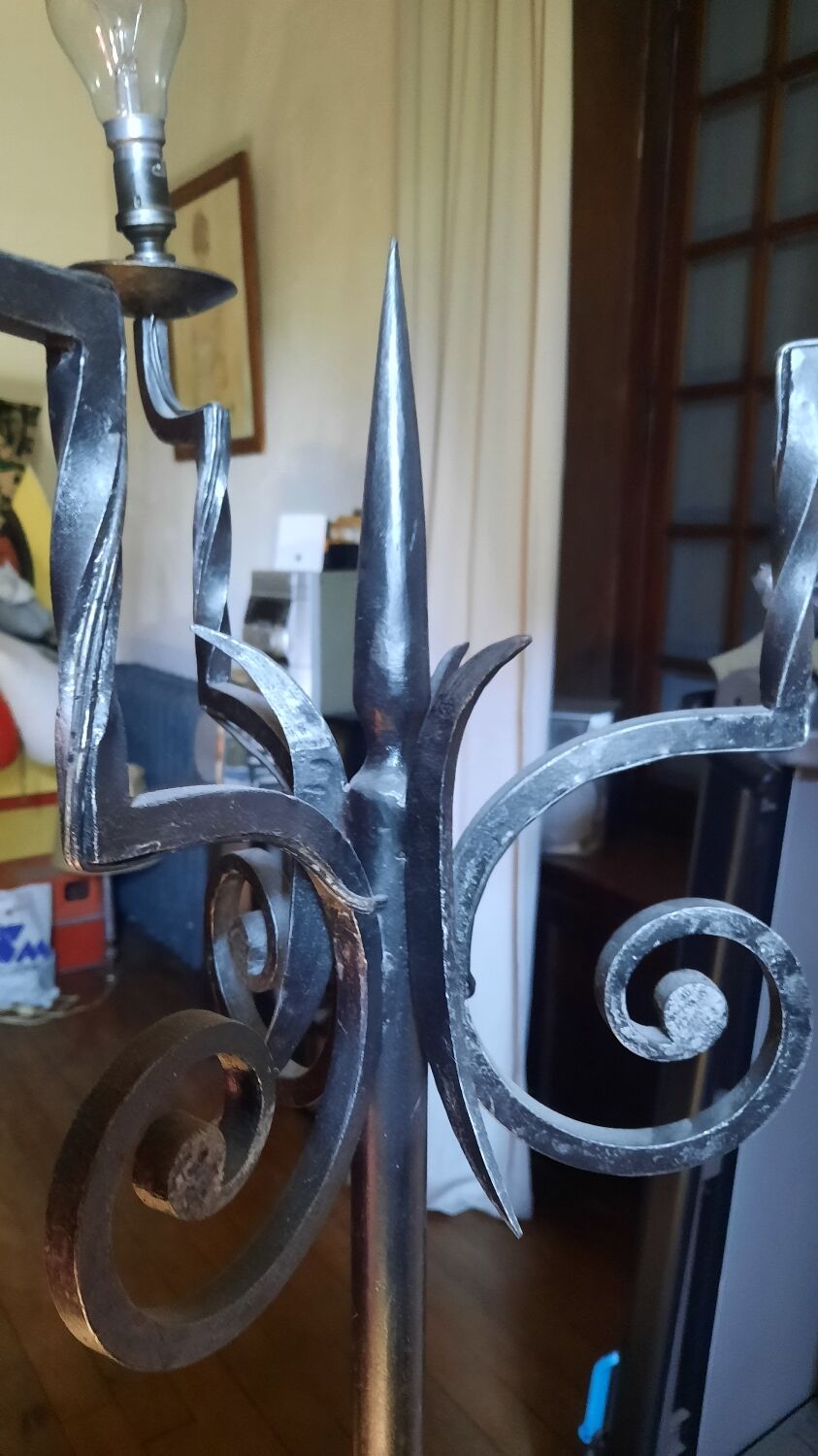 Wrought iron floor lamp