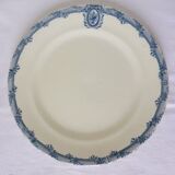 Vintage round serving dish from the Salins porcelain factory