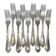 Lot of 10 soup spoons and 10 lunch forks, 800 silver.