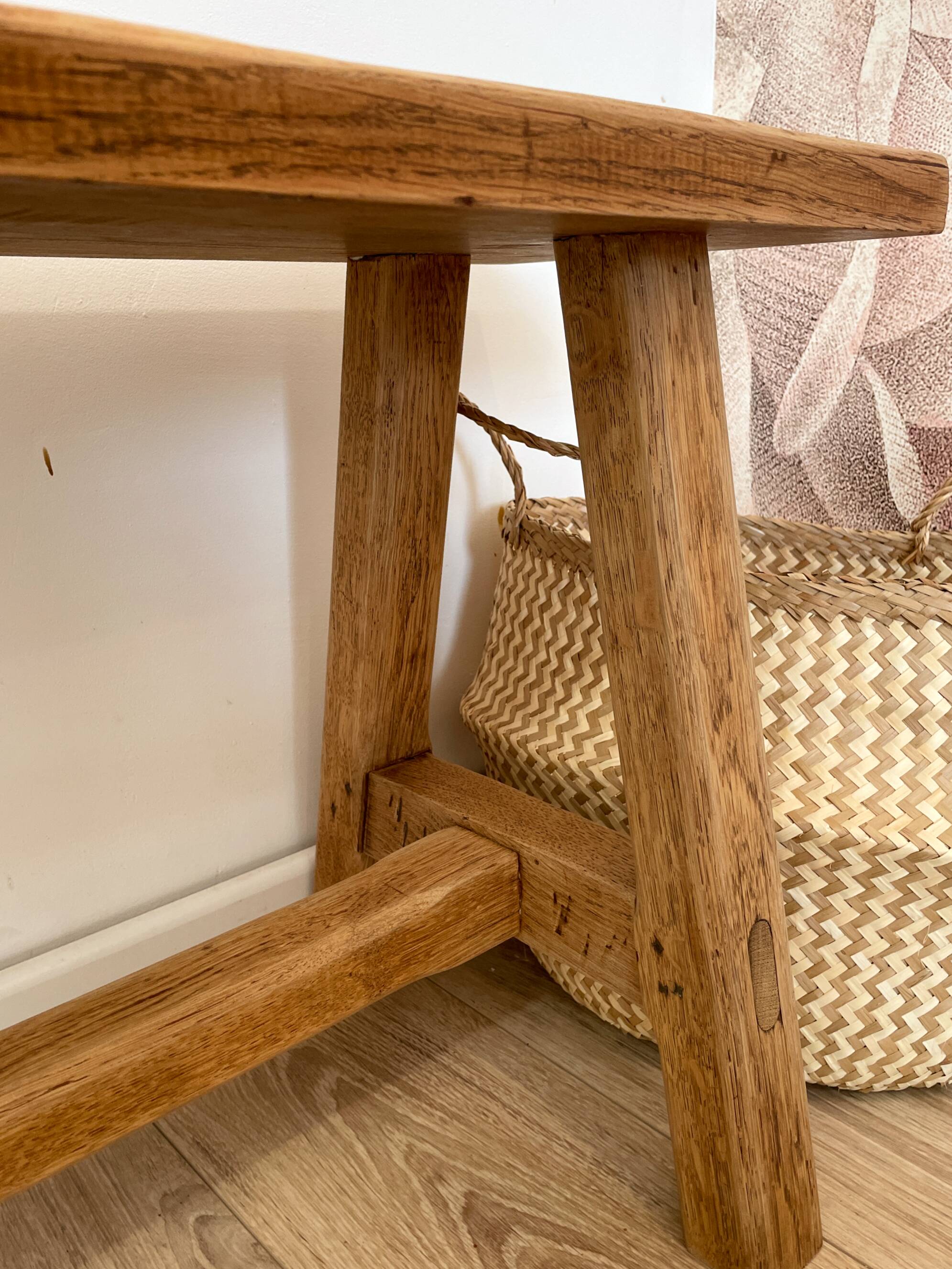 Banc de ferme en chêne massif
