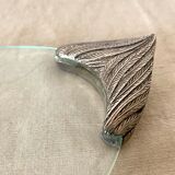 Foie gras serving dish duck glass and metal