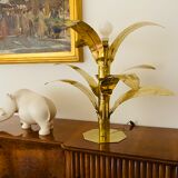Lampe de sol table en laiton de palmier Bottega Gadda Italie, 1960