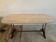 Table basse en travertin et bois, années 60-70