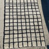 Tapis Berbere Noir Blanc 152x102cm