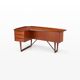 Freestanding Boomerang Writing Desk by Peter Løvig Nielsen for Løvig, 1960s