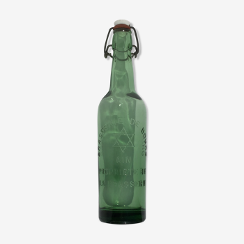 Bouteille de bière de Bourg verte bouchon porcelaine