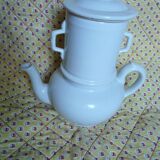 Cafetière salam en porcelaine blanche numéroté