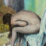 Tableau "Nu influence Degas" 1960 France signé Jacques Galey