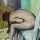 Painting "Nude influenced by Degas" 1960 France signed Jacques Galey