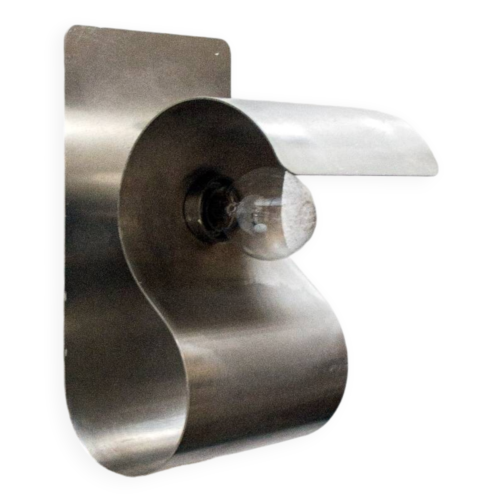 Applique in acciaio curvo Italia 1970