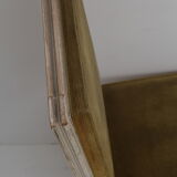 Solid wood and velvet chair