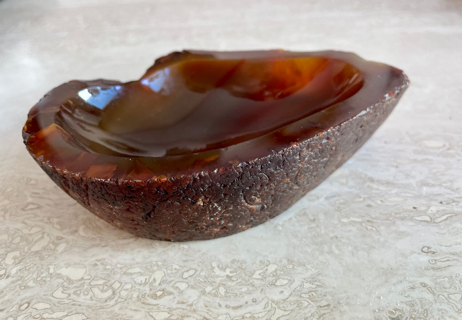 Vintage brutalist onyx ashtray