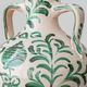 Spanish Revival Ceramic Table Lamp Pair from Granada, New Linen Lampshades