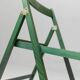 Chaise pliante vintage en bois des années 1970, par Realpina Italie, finition verte