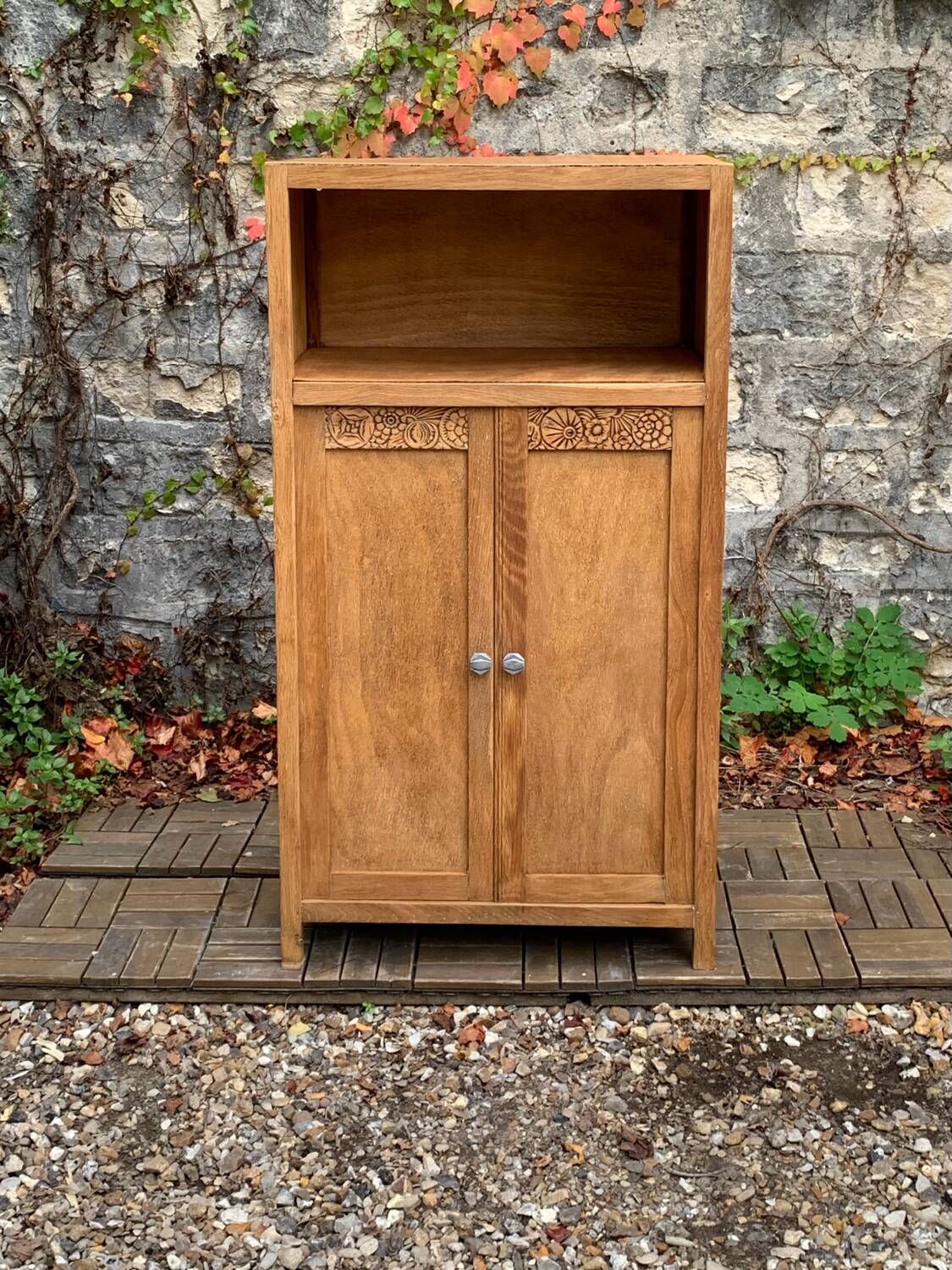 Buffet parisien art déco bois brut 1930