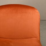 Fauteuil lounge Giancarlo Piretti Alky en velours d'automne pour Anonima Castelli, Italie