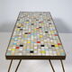Mid Century Mosaic Plant Stand with orgin Hairpin Legs, 1950s