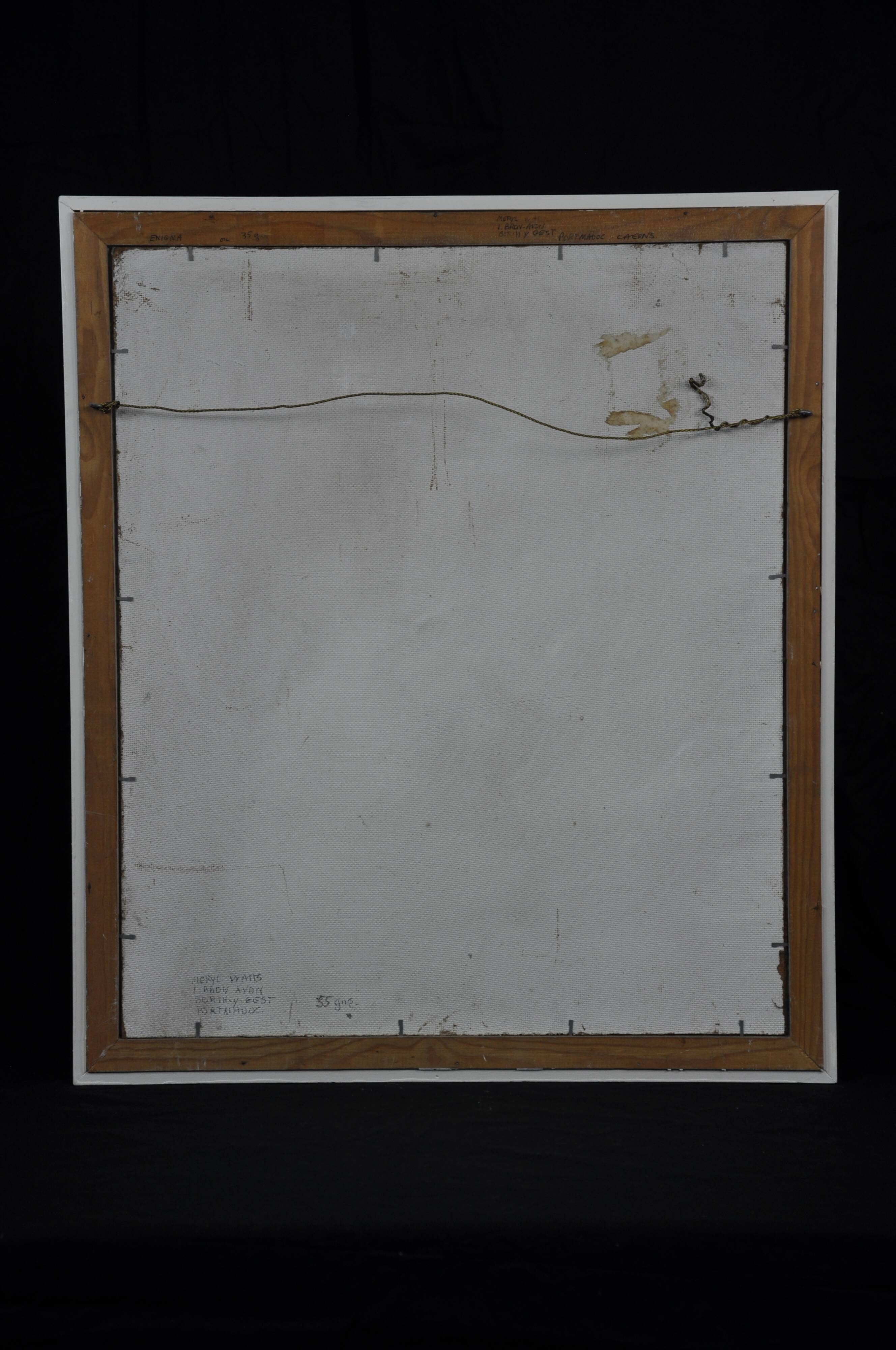 "Enigma" oil on board framed by Meryl watts