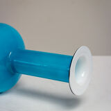 Large blue Gulvvas Otto Brauer for Kastrup Holmegaard 1970