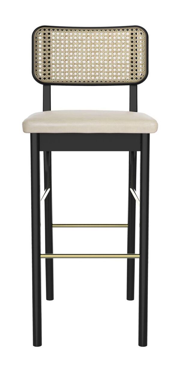 Tabouret Cannage Red Edition noir