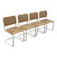 Suite de 4 chaises modèle Cesca b32 par Marcel Breuer Design