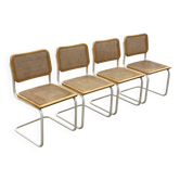 Set of 4 Cesca b32 model chairs in by Marcel Breuer Design
