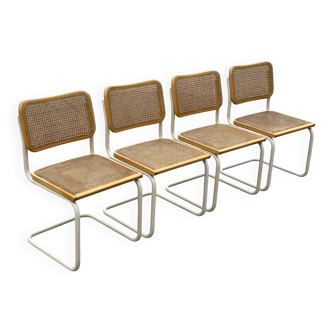 Set of 4 Cesca b32 model chairs in by Marcel Breuer Design