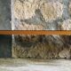 Modernist rectangular coffee table wood and glass - vintage - 1960s