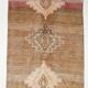 Vintage Neutral Faded Brown Mid Century Modern Turkish Vintage, 190x340 Cm