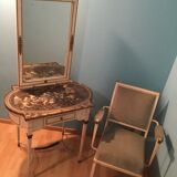 Coiffeuse de princesse vintage année 1960 de style baroque louis XVI