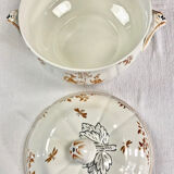 Old Longchamp vegetable soup tureen with Moustiers Olérys decor