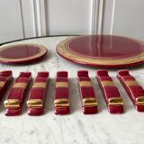 Art Deco set wine lees color 30s