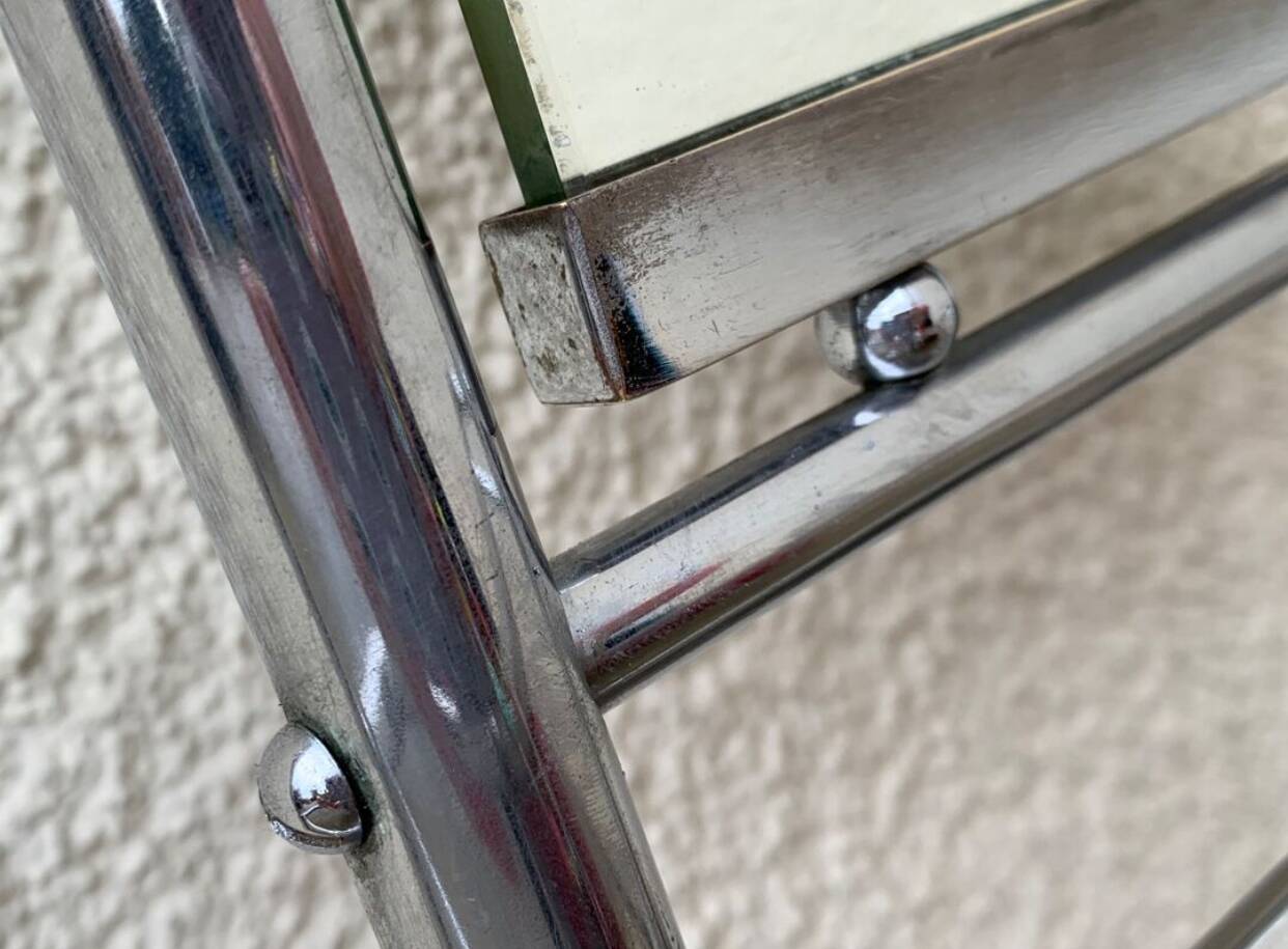 Chrome-plated aluminum entrance locker, 1950s