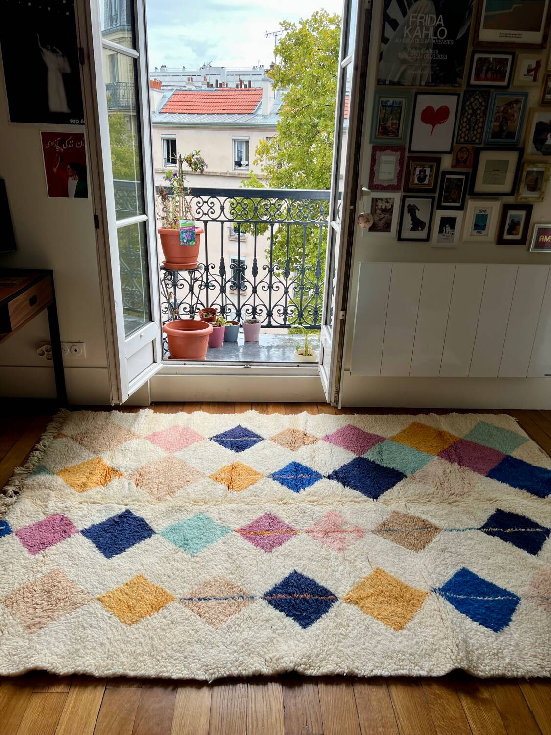 Berber handmade rug Beni Ouarain 100% wool