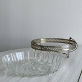 Plat en verre et métal argenté