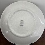Vintage shallow plate with towel pattern Gien