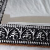 Square pewter mirror