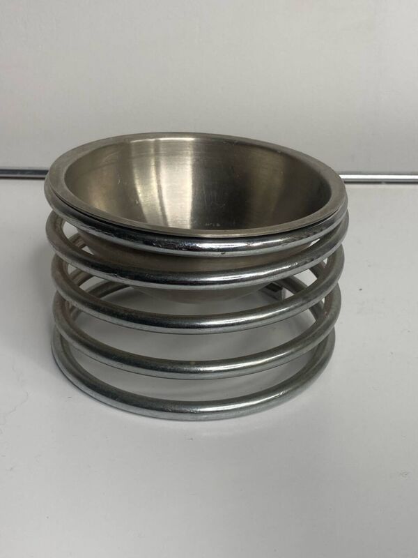 Cendrier inox années 70
