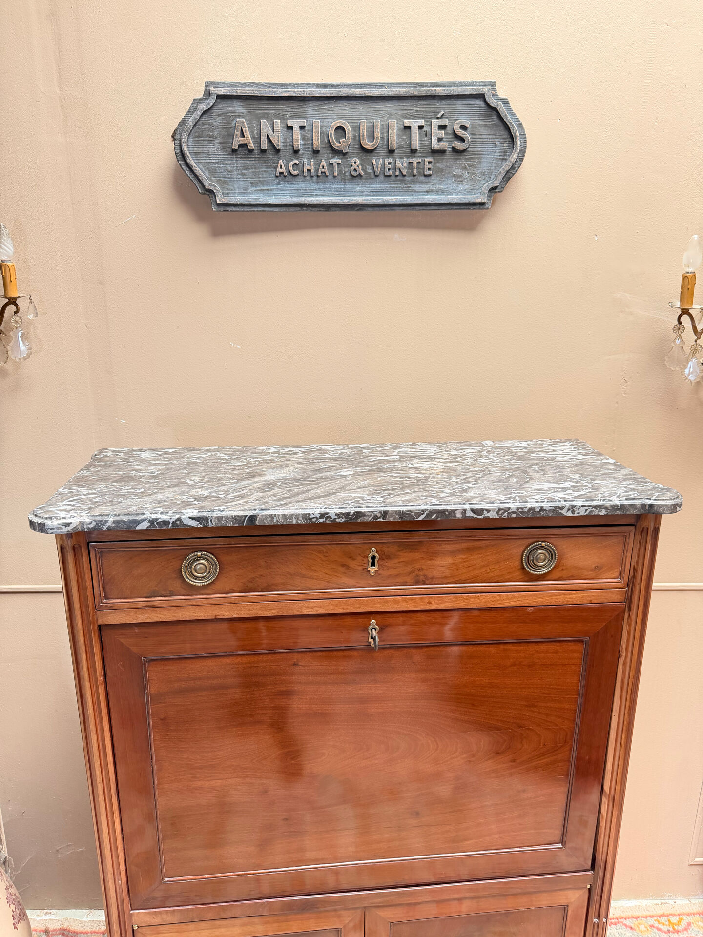 SECRETARY IN MAHOGANY FROM THE LOUIS XVI XVIII CENTURY