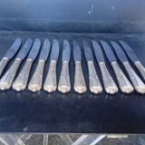 12 knives + silver metal punch from the 1950s