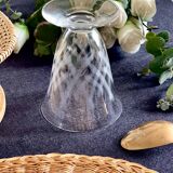 6 engraved wine glasses.